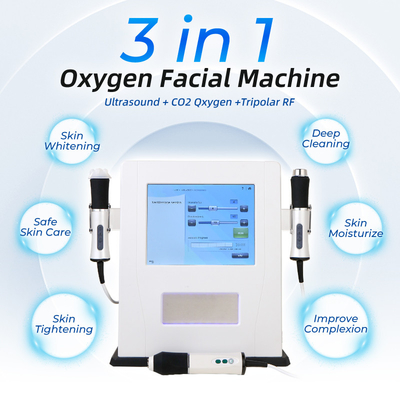 3 in 1 산소 얼굴 기계 U Rf Co2 거품 산소화 피부 강화 3 in 1 산소 제트 얼굴 기계