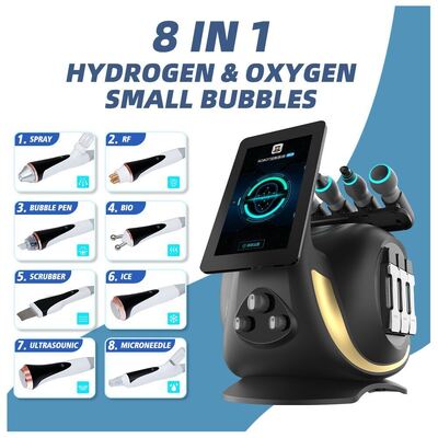 8 1개의 수소 산소 작은 거품 Hydrafacial 기계 다기능 얼굴 피부 관리 살롱 장비에 대하여