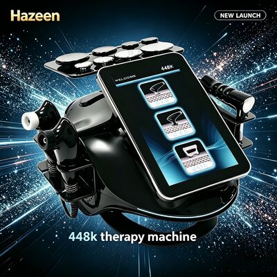Hazeen Tecar 448kHz 치료 장치 및 복강염 완화, Frecuencia de 448kHz, Alta Potencia de 500W.